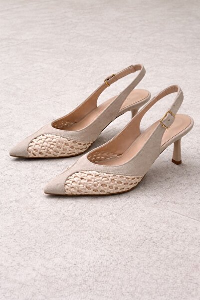 VELON Valencia siyah örgülü stiletto