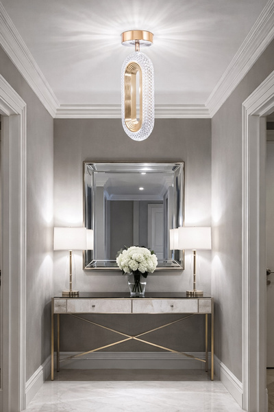 Fer Avize Doruk Tekli Plafonyer Modern Led Avize Kristal Görünüm(Beyaz Işık)E...