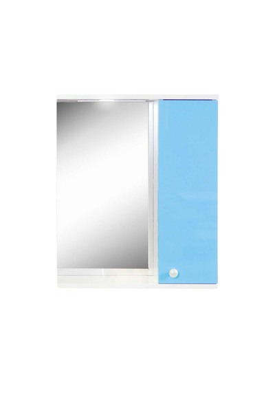 regata Dulap cu oglindă pentru baie, raft și decupaj pentru spot, 55x67cm, al...