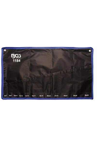 OEM Geantă Chei Fixe BGS 1184-LEER - Material Rezistent, 12 Compartimente, Pl...