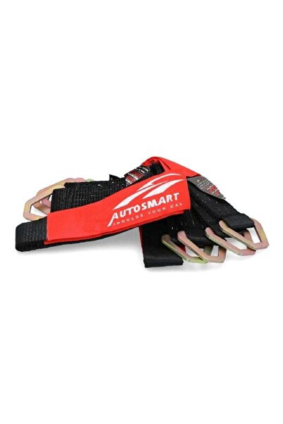 AUTOSMART 4-Piece Ruggedness Axle Tie Down Strap Black and Red 2 Inch x 36 ft
