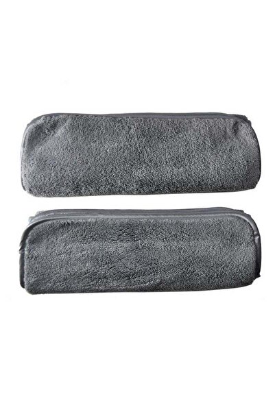 AUTOSMART 2-Piece Thick Plush Microfiber Towel Grey 30 x 40 cm