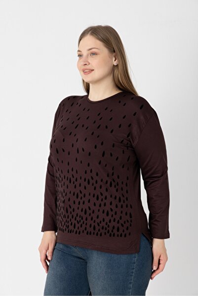 Orly More Μπλούζα από βισκόζη με στάμπα και χτενισμένα υφάσματα