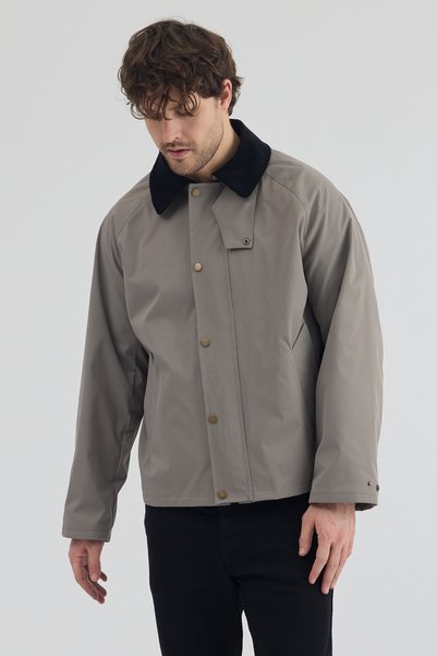 STONCS Men's Mink Contrast Collar Oversize Seasonal Coat