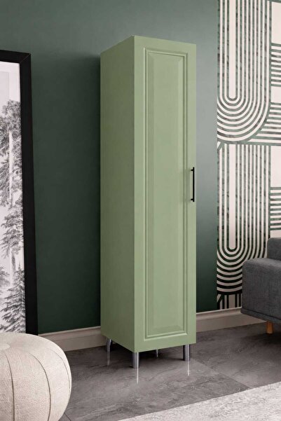 MEFA CONCEPT Lake Kapaklı Mdf Gövde Ayaklı Raflı Cnc İşlemeli Dolap