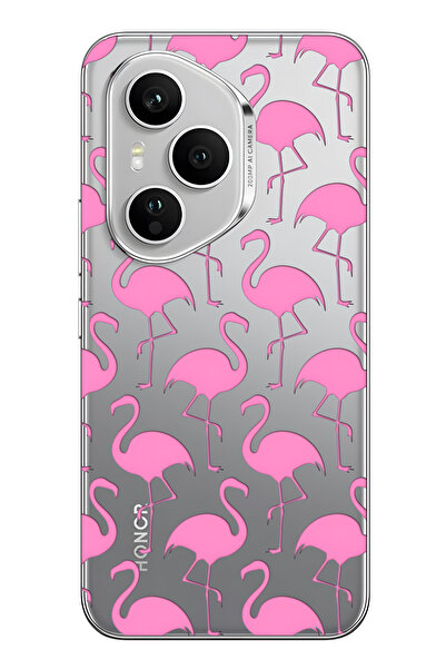 FLAMENKO غطاء هاتف شفاف بنمط الفلامنغو متوافق مع هونور 400 برو