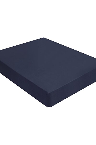 OEM Fitted Sheet - Brushed microfiber, Soft - 90x200x35 cm, Navy blue