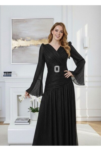 alqarat Viola Shimmering Pleated Summer Dress