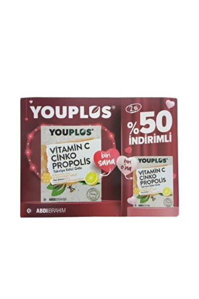 ABDİİBRAHİM Youplus Vitamin C Zinc Propolis 20 Effervescent Tablets 2 Pieces