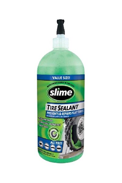 Slime مانع تسرب إطارات السيارات بتركيبة قابلة للذوبان في الماء، لون أخضر، 946 مل