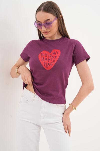 ŞİMAL Γυναικείο μπλουζάκι με λεπτομέρειες και λαιμόκοψη  "ποδηλατικό " 260135 -