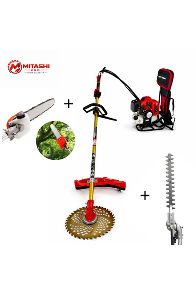 Mitashi Pro High Quality Benzinli Sırt Tipi Motorlu Tırpan – Full Aparat Seti