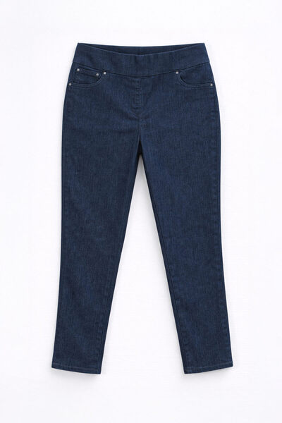 Bluewhite Women's Dark Blue Lycra Stretchy Leggings Jean Pants