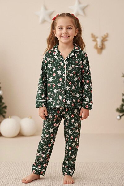 Minigimin Cicileri Set de pijamale pentru fete din piele intoarsa cu model Om...