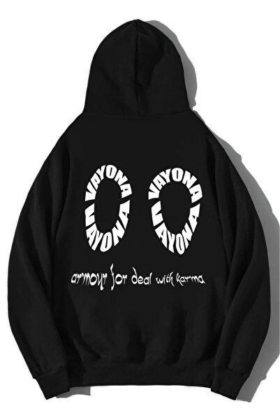 Flaubert هودي مطبوع عصري للجنسين مصنوع من قماش ثلاثي الخيوط بقصة كبيرة الحجم