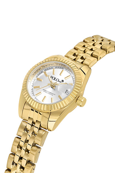 Polo Air ساعة يد نسائية مع تقويم لون ذهبي PL-1594B1x