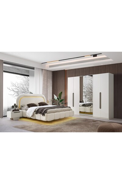 AYDINEV KUMSAL MDF BAZALI YATAK ODASI TAKIMI