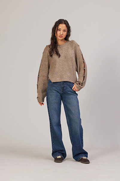 Nisan SLEEVE DETAILED KNITWEAR SWEATER