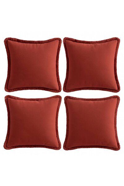 OEM Set of 4 Decorative Pillow - 100% Cotton, Boho Style with Fringed - 55x55...