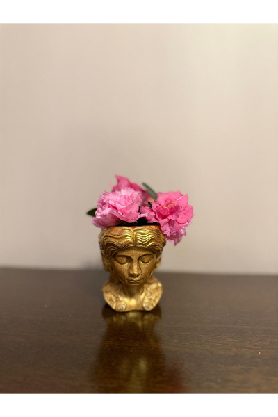 Hanlar Home Bust Helen cu aspect de foiță de aur albastru cobalt i - Suport d...