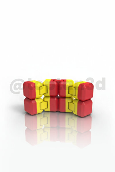 Toptan3D Galatasaray Katlaç - Sonsuz Küp, Stres Küpü, Takımlı Taraftar Katlaç