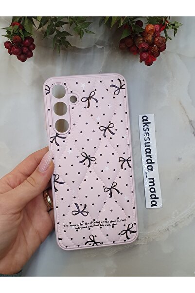 ZB Aksesuarda Moda Samsung Galaxy S24Fe Compatible Quilted Floral Pattern Puf...