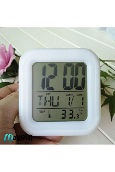 MaffStuff Ceas digital multifuncțional cu iluminare LED, alarmă și termometru...