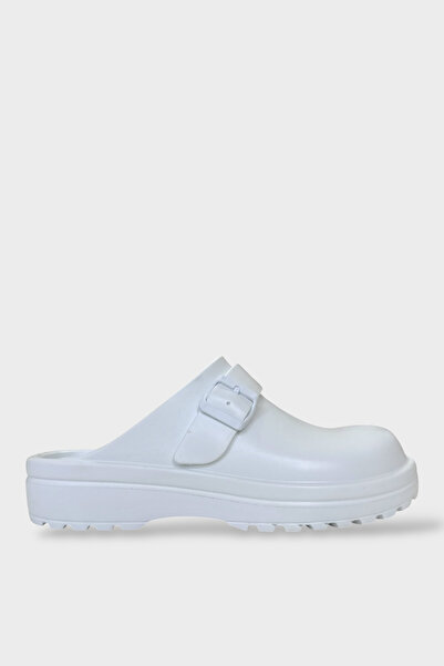 Liger Men's Comfort Thick Sole Medical Nurse Doctor Sabo Slippers White