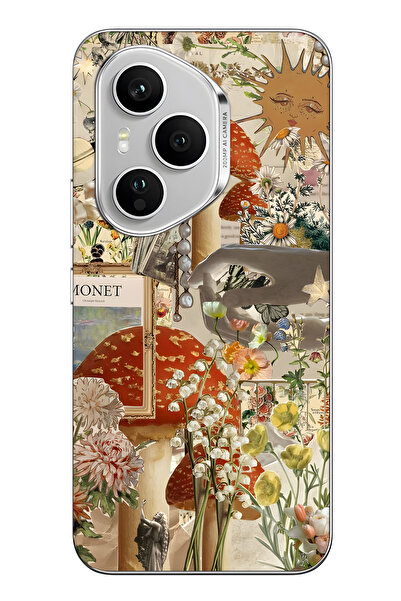 FLAMENKO غطاء هاتف شفاف بنمط حديقة الفطر متوافق مع هونر 400 برو