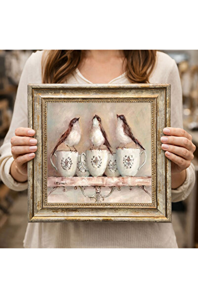 woodsia Tablou decorativ pătrat înrămat DC0193