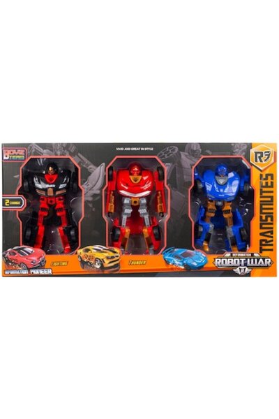 SpeedCubeR Set of 3 Large Speed Car Transrobot