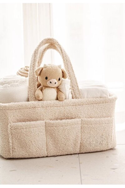 BEBİS Multi-Purpose Thick Teddy Mother Baby Care Bag, Closet Organizer