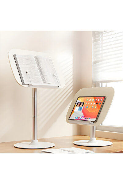 Coverzone Ayarlanabilir Ahşap Kitap ve Notebook Standı 30–55 cm Metal Ayaklı ...