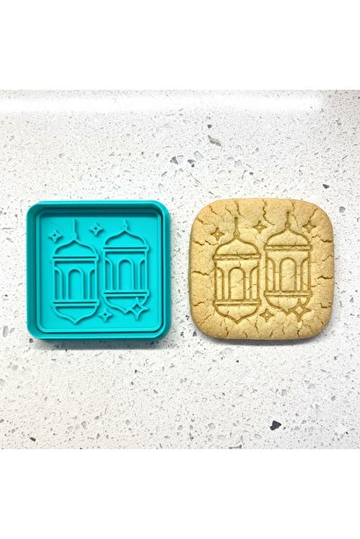 Craftelle Square Cookie Mold with Traditional Kandil Lantern Figure |   Ramad...