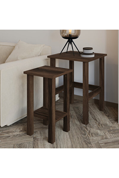 İNARCH DİZAYN Gina 2’li Kare Sehpa Seti–Modern,İç İçe Geçebilen,Yer Tasarrufl...