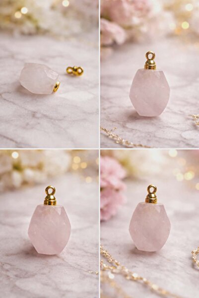 QUARTZ Milky quartz bottle pendant