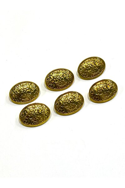 karantuhafiye Badem Model Trench Coat Button / Gold / Set of 6 / 2.8 cm
