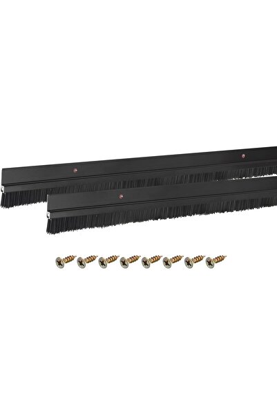 OEM Door Seal Brush - Set of 2 Pieces, Aluminum and Nylon - 100 cm, 15 mm Bri...
