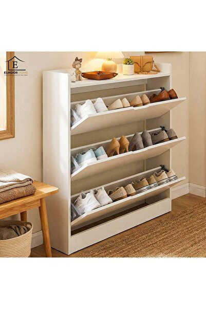 Elindor ® Shoe Organizer, 3-Tier Large Cabinet Shoe Rack, No Holes, 80 x 17 x...