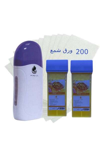 PUREZA Barza Hair Removal Device Wax + 2 Wax Rolls + 200 Hair Removal Strips