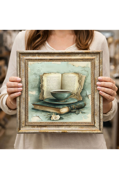 woodsia Διακοσμητικός Τετράγωνος Πίνακας με Κορνίζα DC0155