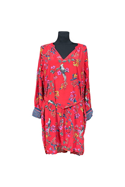 OEM Karen by Simonsen Dress - Mini, Elegant, 100% Viscose, Airy - Red, Size 36