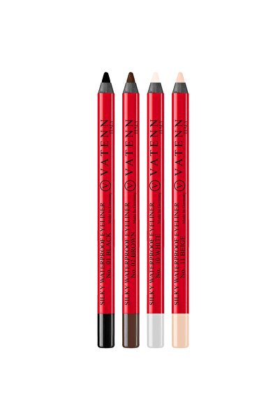 VATENN ITALY silky waterproof kajal kohl eyeliner set of four for smooth and ...