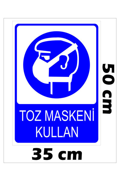 Toz Maskesi Kullan 35x50cm Uv Baskılı Kompozit Uyarı Levhası