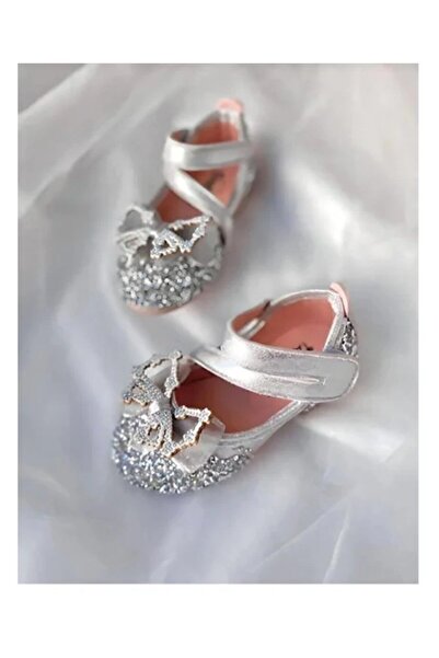 Sy Store Kız Çocuk Taş ve Fiyonk Detaylı Işıltılı Babet