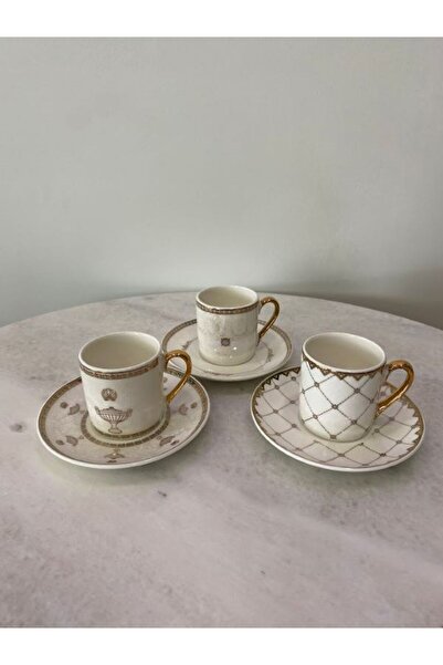 MİMSEGÜN DEKOR Gold Detyali Coffee Cup