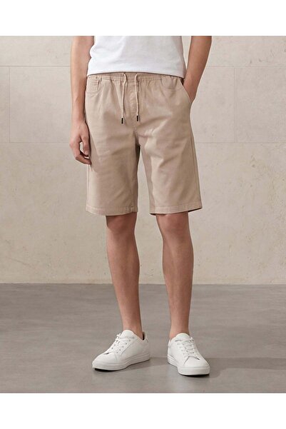 REDTAG Senior Boys Beige Plain Shorts