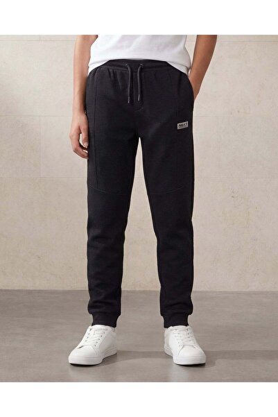 REDTAG Senior Boys Black Ottoman Active Pants