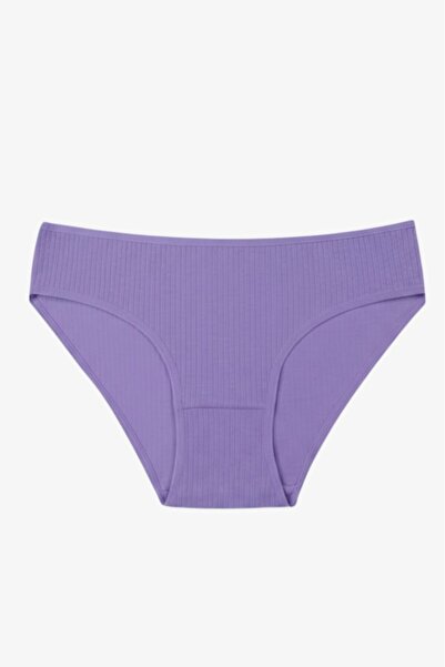 ECNT Women's 1-Piece Ribbed Cotton Bikini Panties