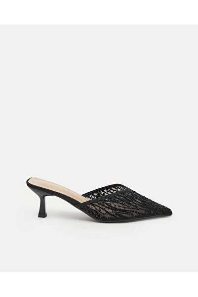 REDTAG Women Black Embellished Mule
